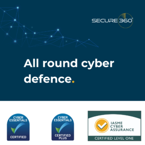 Image to announce Secure360 achieving IASME Cyber Assurance Level One